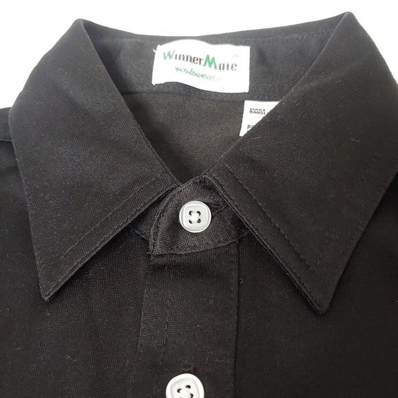 Vintage FOE Fraternal Order Eagles Small Polo Shirt Winner Mate Black Retro EUC - Picture 3 of 9